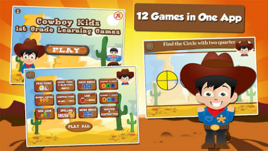 اسکرین شات بازی Cowboy Kids First Grade Games 6