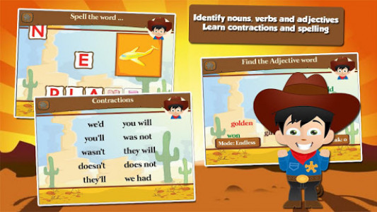 اسکرین شات بازی Cowboy Kids First Grade Games 5