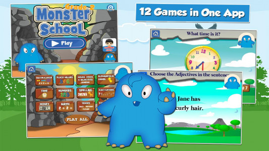 اسکرین شات بازی Monster Kid 2nd Grade Games 1