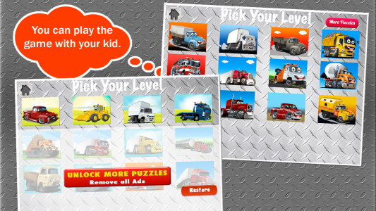 اسکرین شات بازی Trucks Puzzles: Kids Trucks 2