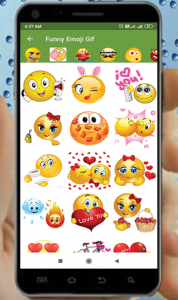 اسکرین شات برنامه Funny Emoji Gif 5
