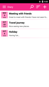 اسکرین شات 1 برنامه Daily journal