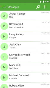 اسکرین شات برنامه SMS text messaging app 1