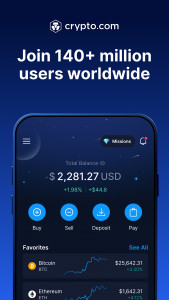 اسکرین شات برنامه Crypto.com - Buy BTC, CRO, XRP 1