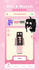 اسکرین شات 2 برنامه Skin for MCPE: Minecraft Skins