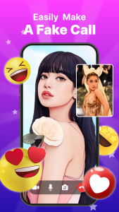 اسکرین شات 2 برنامه Make Video With Idol—Fake Call