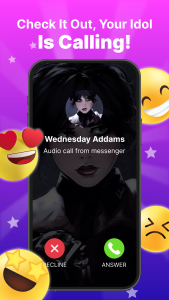 اسکرین شات 5 برنامه Make Video With Idol—Fake Call