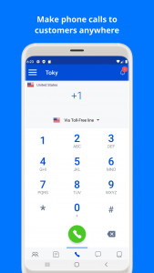 اسکرین شات 1 برنامه Toky: business phone system