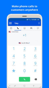 اسکرین شات برنامه Toky: business phone system 3