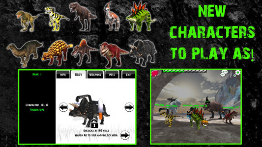 اسکرین شات بازی Raptors Online - Gun Dinosaurs 1