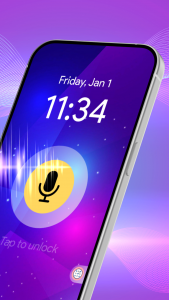 اسکرین شات 2 برنامه Voice Lock Screen - Voice Lock