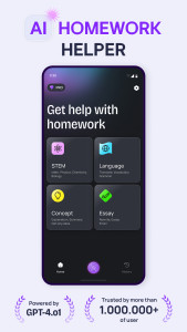 اسکرین شات 1 برنامه Homie AI: Homework Helper