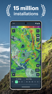 اسکرین شات برنامه Windy.app: Windy Weather Map 1