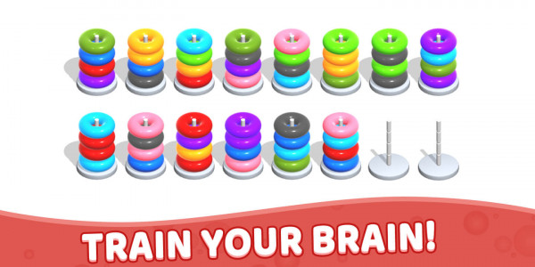 اسکرین شات بازی Color Hoop Stack - Sort Puzzle 8