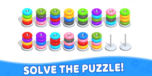 اسکرین شات بازی Color Hoop Stack - Sort Puzzle 7
