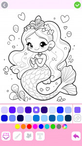 اسکرین شات 1 بازی Mermaid Coloring:Mermaid games
