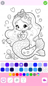 اسکرین شات بازی Mermaid Coloring:Mermaid games 1