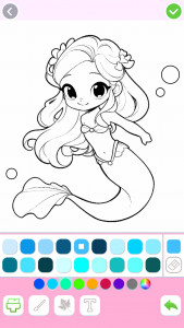 اسکرین شات بازی Mermaid Coloring:Mermaid games 3