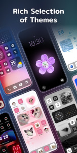 اسکرین شات 2 برنامه Color Widgets, Theme: iWidgets