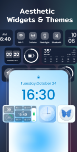 اسکرین شات برنامه Color Widgets, Theme: iWidgets 1