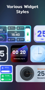 اسکرین شات برنامه Color Widgets, Theme: iWidgets 8