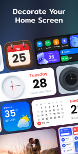 اسکرین شات 3 برنامه Color Widgets, Theme: iWidgets