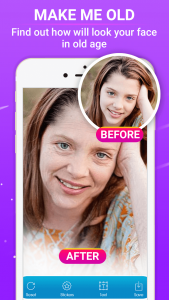 اسکرین شات برنامه Make me Old - Face Aging, Face Scanner & Age App 1