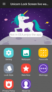 اسکرین شات برنامه Unicorn Kawaii Pony Wallpaper Lock Screen & Emoji 1