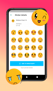 اسکرین شات برنامه WAStickerApps Stickers Emoji 5