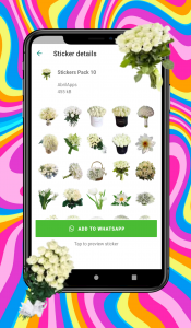 اسکرین شات برنامه WAStickerApps Flowers Stickers 5