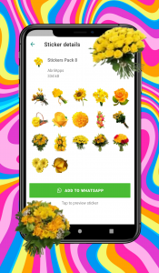 اسکرین شات برنامه WAStickerApps Flowers Stickers 4