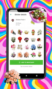 اسکرین شات برنامه WAStickerApps Flowers Stickers 2