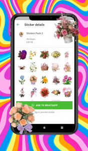 اسکرین شات برنامه WAStickerApps Flowers Stickers 3