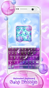 اسکرین شات برنامه Animated Keyboard Soap Bubbles 3