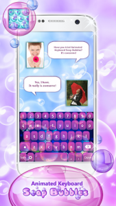 اسکرین شات برنامه Animated Keyboard Soap Bubbles 4
