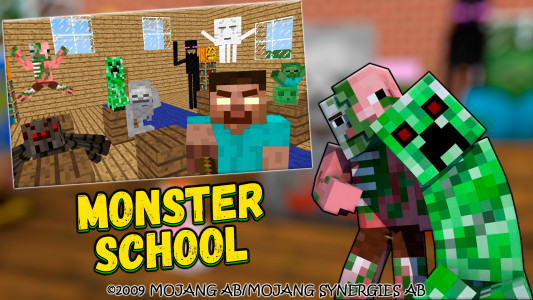 اسکرین شات برنامه Map Monster School [Mod+Skins] 2
