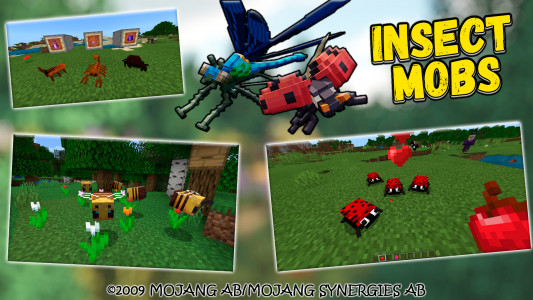 اسکرین شات برنامه Insects Mobs Mod [Addon+Map] 1