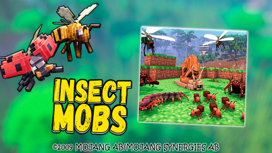 اسکرین شات برنامه Insects Mobs Mod [Addon+Map] 2