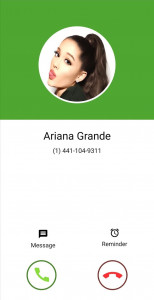 اسکرین شات برنامه Fake call from Ariana Grande 2020 (prank) 2