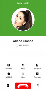 اسکرین شات برنامه Fake call from Ariana Grande 2020 (prank) 1