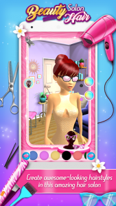 اسکرین شات برنامه Beauty Hair Salon Game 1