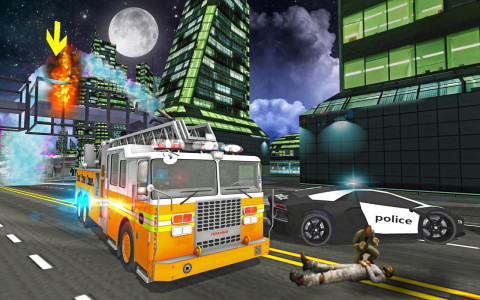 اسکرین شات بازی Fire Truck Rescue Driving Sim 2