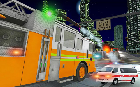 اسکرین شات بازی Fire Truck Rescue Driving Sim 8