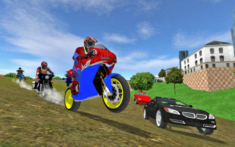 اسکرین شات برنامه Motorbike Stunt Super Hero 3D 8