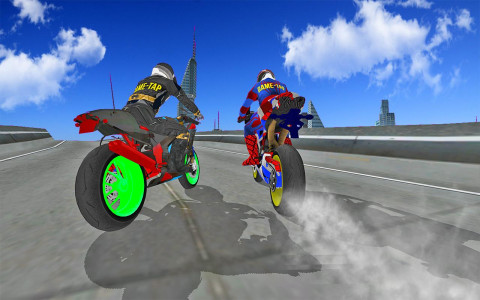اسکرین شات 7 برنامه Motorbike Stunt Super Hero 3D