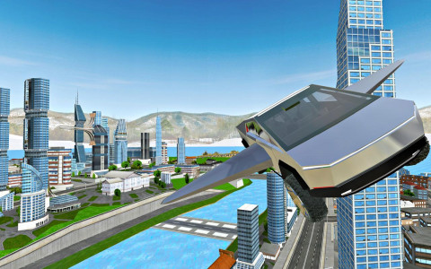 اسکرین شات برنامه Modern Flying Car Driving Sim 4