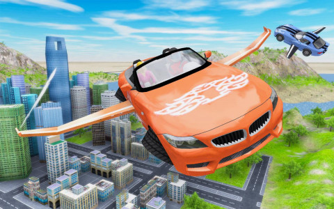 اسکرین شات بازی Flying Car Extreme Simulator 1
