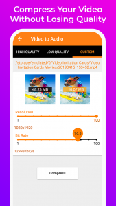 اسکرین شات برنامه Video Compressor - Fast Compre 2