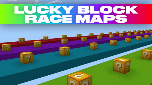 اسکرین شات برنامه Lucky Block Race Maps for MCPE 1