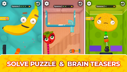 اسکرین شات بازی Worm out: Fruits vs worms game 4